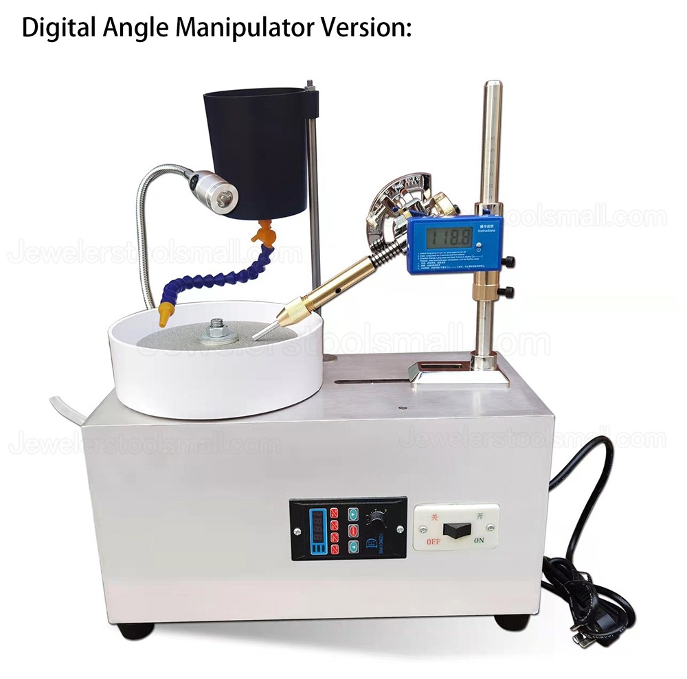180W Gem Gemstone Faceting Machine with Digital Angle Manipulator for Grinding Polishing 3000RPM
